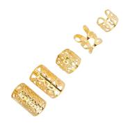 200Pcs Viking Style Hair Tubes, Norse Rune Braid Beads Alloy Hair Jewelry Set for Dreadlocks and Braided Hairstyles (Gold)