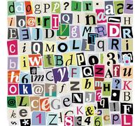 200PCS Vintage Alphabet Stickers A-Z Letters and 0-9 Numbers Waterproof Vinyl Alphabet Stickers for Scrapbooking, Labels, Notebooks, Journals, Calendars, Bicycle, DIY