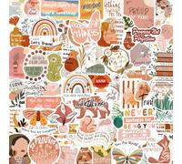 200PCS Vintage Inspirational Stickers for Water Bottles, Boho Motivational Stickers for Adults Teens Kids, Vinyl Waterproof Aesthetic Stickers for Laptop Phone Scrapbook Journal Vision Board