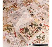 200Pcs Vintage Scrapbook Stickers, Aesthetic Junk Journal Stamping Supplies Kit, Scrapbooking Ephemera Washi Paper for Bullet Journaling Planners Diary Collage