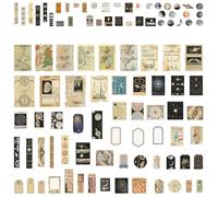 200Pcs Vintage Scrapbooking Stickers Pack Scrapbook Paper Accessories Journaling Supplies Stickers Kit Scrapbooking Deco Stickers for Journal DIY Craft Letters Card Making (A2)