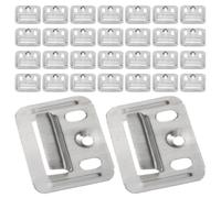200Pcs Wall Panel Clip 4.8x3.4x0.4cm for Interior Stainless Steel | Silver Finish, Single-Person Installation, Secure Mounting, for Wpc Wall Panel and Old House Renovation