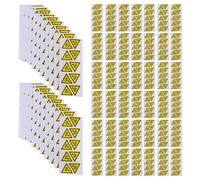 200pcs Warning Palm Sign PVC Adhesive Labels for Machinery Safety | Yellow Weather-resistant Graphics, Fast Hazard Marking for Control Panels, Assembly Lines, Warehouse Use