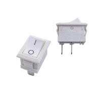 200pcs White 15 * 21mm Rocker Switch 2 Pins Two Positions KCD-101 Push Button Press Boat IDGTTLDF