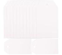 200pcs White Paper Blank Hanging Tags 7x4cm Pre-Punched DIY Craft