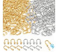 200Pcs Wire Guards for Jewelry Making, 2 Colors Wire Guardian Protectors