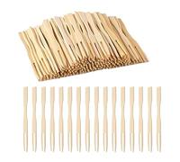200Pcs Wooden Fruit Forks,Mini Two Prongs Wooden Cocktail Fork,Disposable WoodenCocktail Forks Natural Two Claw Disposable FruitForks Suitable Perfect for BanquetParties,FoodCatering,Buffets