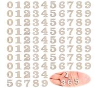 200Pcs Wooden Numbers for Arts Crafts DIY Decoration Displays, 15mm 0 to 9 Mixed Small Wooden Number Blocks for Decor Early Educational Learning Toys Games