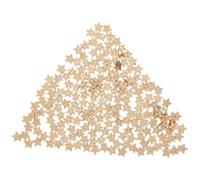 200pcs Wooden Star Buttons, 20mm Two Hole Beige Embellishments | Natural Wood, Easy to Sew on Clothing and Knitwear, Decorative Pieces for Scrapbook Projects