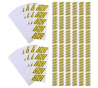 200pcs Yellow PVC Safety Machine Caution Stickers, Warning Labels | Weatherproof Marking for Cutting Blades, Bold Graphics, Fast Hazard Notice for Workplaces
