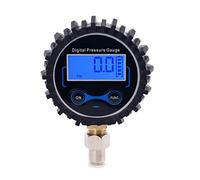 200PSI KPA Kg Cm2 Digital Pressure Gauge With Straight Plug Fitting 6mm Outside Diameter Hose Tube Connector