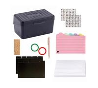 200Sheets Note Paper Set Double Side Lined Notes with 150Sheets Note Card Binder Divider Binder Rings and Stoarge Case Recipe Card Box