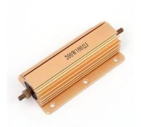 200W 100 Fixed Resistors Ohm axia-l Lead Gold Tone Heatsink Aluminum Single Resistors Clad Resistor AMNzOgOdL