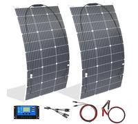 200W 12V/24V Flexible Solar Panel Kit Ideal for Camping Boats Motorhomes