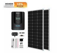 200W 12V/24V Monocrystalline Solar Premium Kit w/Rover 20A Charger Controller - Rigid Solar Panel Kit (2x100W)