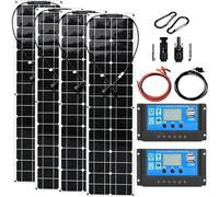 200W 400W 800W Flexible Solar Panel 23.8% High Efficiency Monocrystalline, Ultra Lightweight & Bendable, Perfect for RV Boat Van Off-Grid Power Systems(A,800W)