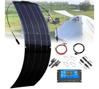 200W 400W 800W Flexible Solar Panel Kit System Monocrystalline Photovoltaic Solar Cell for Boat, Car, Yacht, Caravan, Outdoor Power Charging(200W)