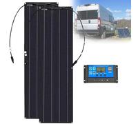200W 400W 800W Flexible Solar Panel kit System Photovoltaic Monocrystalline Module 40A Charge Controller for Caravan Home Roof Car Motorhome Power Charger(400W)
