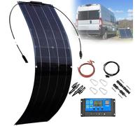200W 400W 800W Flexible Solar Panel kit System Photovoltaic Monocrystalline Module 40A Charge Controller for Caravan Home Roof Car Motorhome Power Charger(200W)