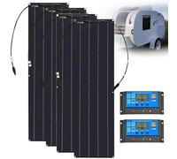 200W 400W 800W Flexible Solar Panel,Semi-Flexible Solar Panels Bendable Mono Off-Grid Solar Power PV Panel for Marine, Motorhome, Cabin, Van, Car and Uneven Surfaces(800W)