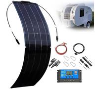 200W 400W 800W Flexible Solar Panel,Semi-Flexible Solar Panels Bendable Mono Off-Grid Solar Power PV Panel for Marine, Motorhome, Cabin, Van, Car and Uneven Surfaces(200W)