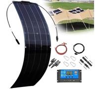200W 400W 800W Flexible Solar Panel with IP67 Waterproofing Photovoltaic Solar Module,Off-Grid Semi-Flexible Mono Solar Panel for Roof RV Motorhome Boat Cabin Van Uneven Surfaces(200W)