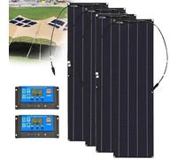 200W 400W 800W Flexible Solar Panel with IP67 Waterproofing Photovoltaic Solar Module,Off-Grid Semi-Flexible Mono Solar Panel for Roof RV Motorhome Boat Cabin Van Uneven Surfaces(800W)