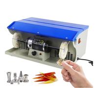 200W Adjustable Speed Bench Polisher Buffer with Dust Collector, Exhaust Fan & Work Light for Jewelry, Metal, Wood & Craft Polishing and Buffing