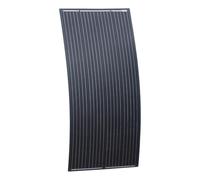 200W black semi-flexible fibreglass solar panel with round rear junction box & 3m cable, durable ETFE coating and monocrystalline solar cells for motorhome, caravan, campervan, boat or off-grid system