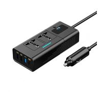 200W Car Power Inverter DC12V To 220V Car Outlet Adapter Plug Adapter Converter With 4 USB Ports Car Laptop