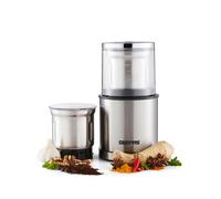 200W Coffee Grinder Food Processor Electric Wet & Dry Spice Nuts Grinder Geepas Silver One Size