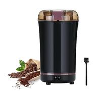 200W Coffee Grinder with Brush - Stainless Steel Blade - Washable Bowl Spice Grinder for Seed Bean Nut Herb Pepper & Grain - Lid Activated Safety Switch (Black)
