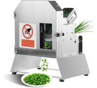 200w Commercial Electric Vegetable Slicer & Chopper, Adjustable 0.1-35mm Thickness, Automatic Conveyor Belt Cutter For Scallions, Cucumbers, Green Beans, Fast & Efficient