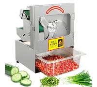 200W Commercial Vegetable Slicer Machine,400lb/h Electric Automatic Veggie Fruit Cutter with Conveyor Belt,1-35mm Thickness Adjustable,for Cucumber Scallion Green Bean Banana