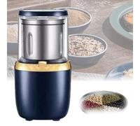 200W Electric Grain Mill Small Grinder, Double-Layer, Stainless Steel Grain Mill, Removable for Cleaning, Push-to-Activate, for Rice, Herb, Corn, Nut, Sesame