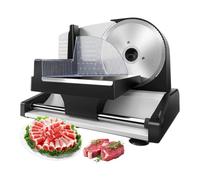200W Electric Meat Slicer,7.5" Removable Blades,0-15mm Adjustable Thickness