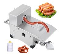 200W Electric Sausage Knotting and Linking Machine, Stainless Steel Build for Restaurants, Butchers, Supermarkets and Household, Binding Machine Included, 2 Modes, 50mm Max Diameter (220V)