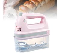 200W Electric Whisk, 5-Speed Handheld Mixer with Storage Box, Dough Mixer Bring Comes, for Baking Cake Egg Cream Food Beater white, with Beating Stick and Dough Dough Stick