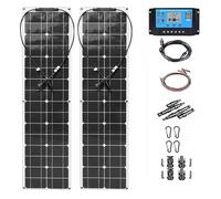 200W Flexible Solar Panel Starter Kit, 2X200W Solar Panels with 40A Charge Controller for RVs, Boats, Caravans, Off-Grid Power Solution, Durable Design