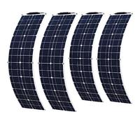 200W Flexible Solar Panel, Waterproof Monocrystalline Solar Panels for 12V 24V Systems, Ideal for Camping, Car, and Generator Use, 4x200W