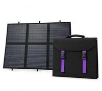 200W Foldable Solar Panel for Power Stations,23% High Efficiency Monocrystalline，Briefcase-Size Portable Design with MC4 Output, Waterproof ETFE, for Camping,Hiking, Fishing
