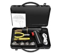 200W Hot Stapler Rechargeable 5000mAh DC Plastic Welding Machine Bumper Repair Kit Soldering Iron for Plastic Car Bumper Repair Professional Powerful(Black Set)