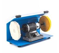 200W Jewelry Polisher, Adjustable Speed Polishing Buffing Machine with 4 in Cloth Wheel, 8000R/min Buffer Grinder with Dust Collector Hood, for Polishing Metal, Jade