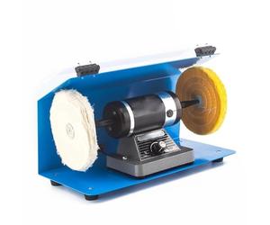 200W Jewelry Polisher, Adjustable Speed Polishing Buffing Machine with 4 in Cloth Wheel, 8000R/min Buffer Grinder with Dust Collector Hood, for Polishing Metal, Jade
