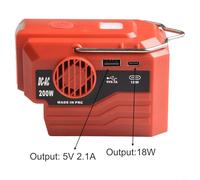 200w Led Inverter Dc for Bosch Display with Power Converter for Ac Bat622 for Dcb200/dcb203 for Makita Bl1830/bl1840 Battery 18v Power (for 48111862)