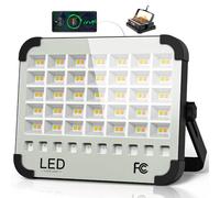 200W LED Solar Work Light, Sinear 20000LM Magnetic Portable Light, 20000mAh Rechargeable with 5 Modes, IP66 Waterproof for Outdoor Camping, Car Repair, Building, Workshop, Garage, Emergency