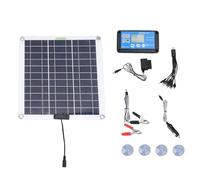 200W Monocrystalline Solar Panel Charger Kit, Portable Solar Battery Charging Kit with Blue Controller, OBD Plug and 10 in 1 Cable for RV Car Boat Camping
