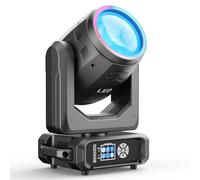 200W Moving Head LED Lights Beam Spot with Zoom Function 8 GOBO 8 Color 18 Prism Stage Lights, DMX-512/ Sound-Activated Strobe DJ Disco Light for Party Wedding Halloween Christmas