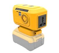 200W Power Inverter fit for DeWalt 18-20V Batteries-220-230V AC Converter with Dual USB/Type-C Ports, 200LM LED Light & Multi-Protection|Portable Power Station for Camping, Emergencies & Outdoor Use