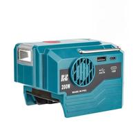 200W Power Inverter Generator, Compatible with Bosch BL1830 BL1840 BAT622 and Dewalt DCB200 DCB203 Batteries, Portable DC to AC Converter Adapter for Home Appliances and Tools